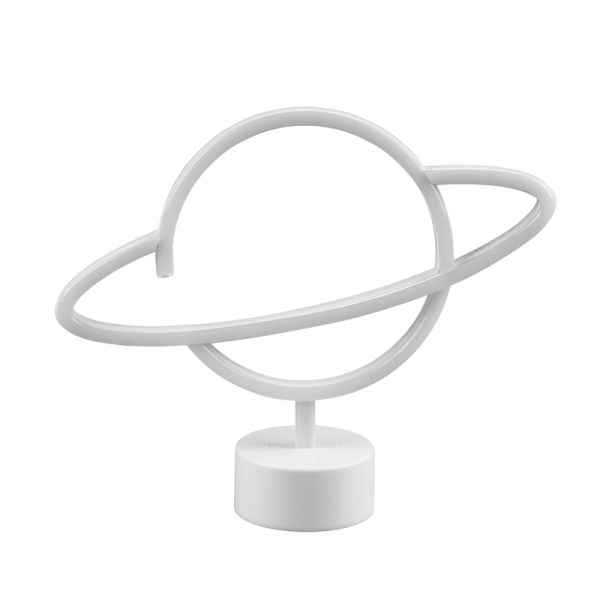Lámpara de sobremesa LED forma planeta apagada| LeonLeds