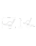 Lámpara de sobremesa LED forma dinosaurio medidas producto | LeonLeds