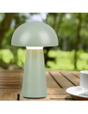Lampe de table LED extérieure Lennon verte allumée | leonleds