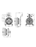 Faro LED redondo empotrable largo alcance 60W de con conector 9005 12/24V  Medidas| LeonLeds