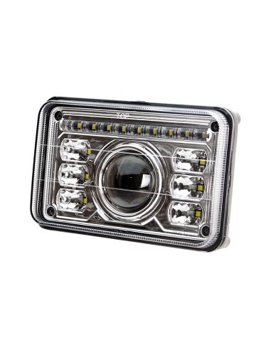 Faro delantero LED rectangular homologado Massey Ferguson New Holland John Deere Landini | LeonLeds