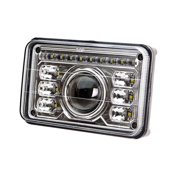 Phare LED rectangulaire homologué Massey Ferguson New Holland John Deere Landini | leonleds