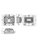 Faro delantero LED rectangular homologado Massey Ferguson New Holland John Deere Landini Medidas | LeonLeds