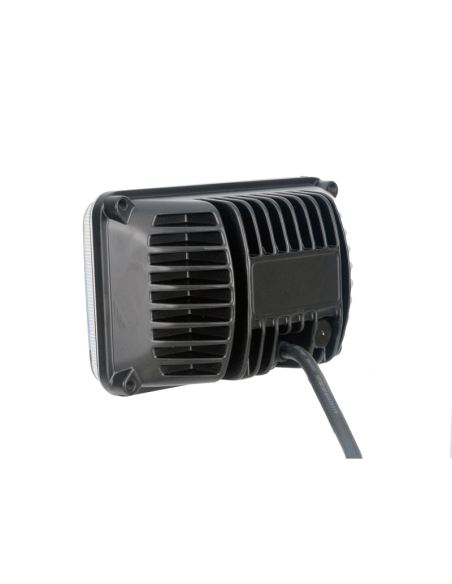 Faro delantero LED rectangular homologado Massey Ferguson New Holland John Deere Landini Cable | LeonLeds