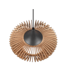 Lámpara de techo colgante LED Colino madera tulipa apagada| LeonLeds