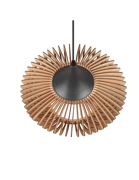 Lámpara de techo colgante LED Colino madera tulipa apagada| LeonLeds