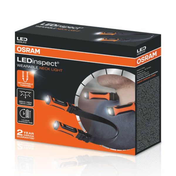 Linterna LED de trabajo para cuello con 2 Luces LED WEARABLE NECKLIGHT LEDIL413 Osram | LeonLeds
