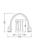 Medidas Linterna LED de trabajo para cuello con 2 Luces LED WEARABLE NECKLIGHT LEDIL413 Osram | LeonLeds