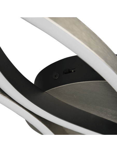 Plafón de techo moderno Blaze regulable color aluminio detalle| LeonLeds