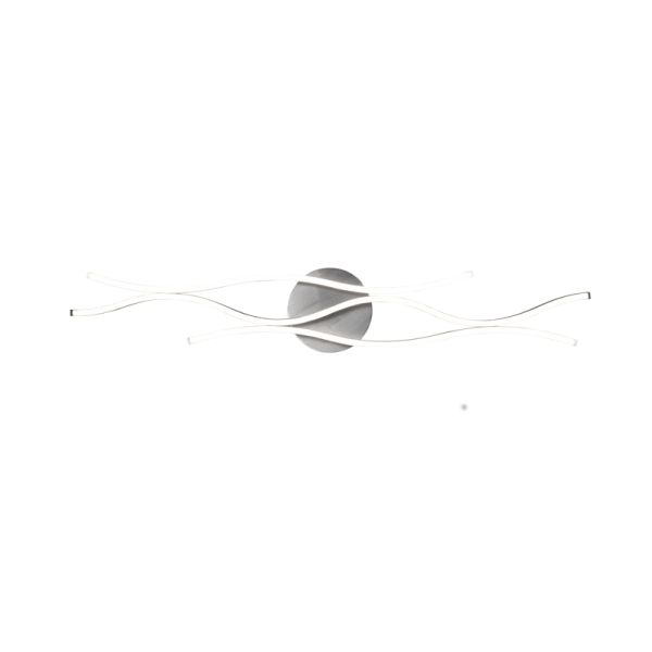 Plafón de techo moderno Blaze color aluminio  luz blanca| LeonLeds