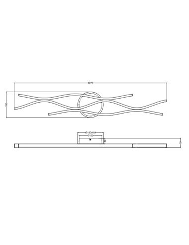 plafonnier moderne Blaze dimmable couleur aluminium fiche technique | leonleds
