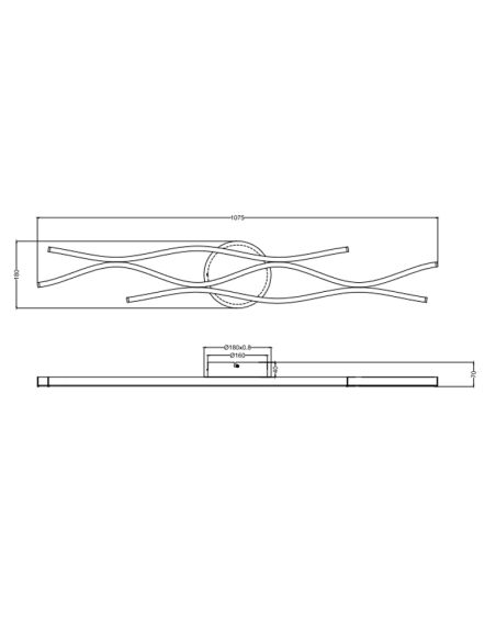plafonnier moderne Blaze dimmable couleur aluminium fiche technique | leonleds