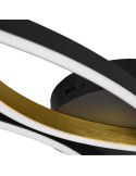 Candeeiro de tecto moderno Blaze bronze mate detalhe visível LED| leonleds