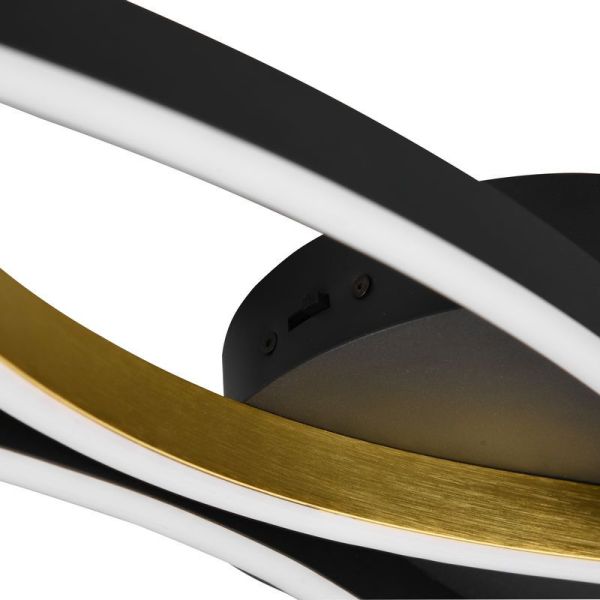 Plafón de techo moderno Blaze bronce mate vista detalle LED| LeonLeds