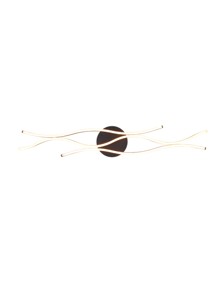 Plafonnier moderne Blaze bronze mat lumière chaude | leonleds