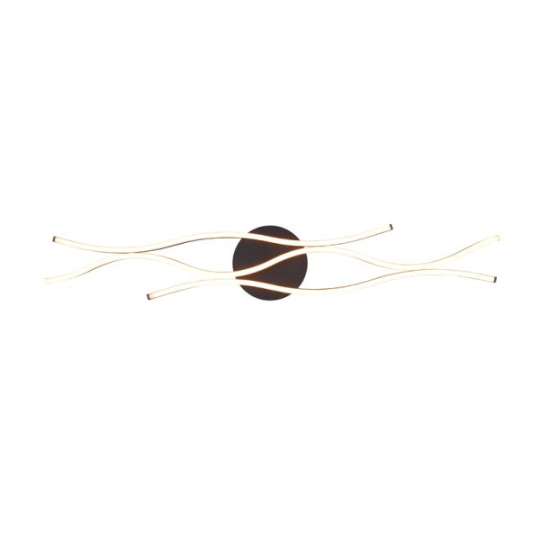 Plafonnier moderne Blaze bronze mat lumière chaude | leonleds