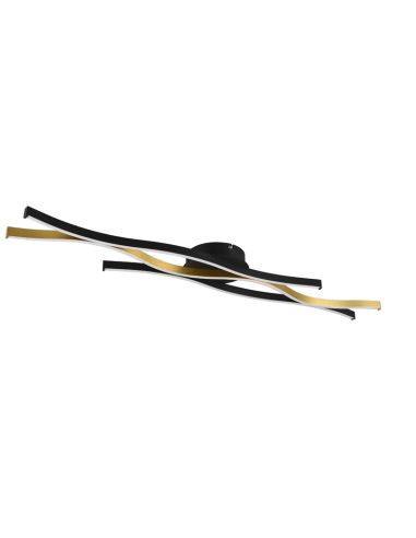 Plafonnier moderne Blaze bronze mat vu détail | leonleds