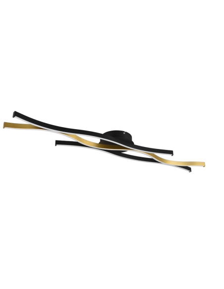 Candeeiro de tecto moderno Blaze bronze mate visto detalhe fora | leonleds