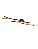 Plafonnier moderne Blaze bronze mat vue détaillée sur| leonleds