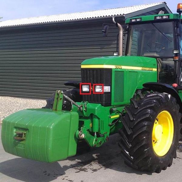 Farol LED retangular aprovado Massey Ferguson New Holland John Deere Landini | leonleds