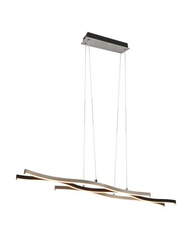 Lámpara colgante moderna aluminio Blaze regulable encendida | LeonLeds