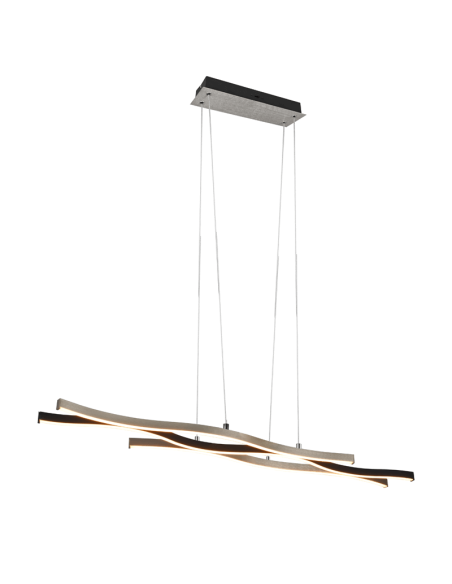 Lámpara colgante moderna aluminio Blaze regulable encendida | LeonLeds