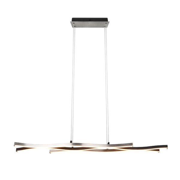 Lámpara colgante moderna aluminio  Blaze regulable vista detalle encendida | LeonLeds