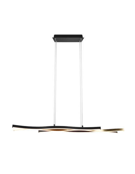 Lámpara colgante moderna bronce mate Blaze vista detalle encendida | LeonLeds