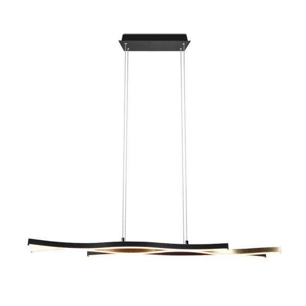 Lámpara colgante moderna bronce mate Blaze vista detalle encendida | LeonLeds