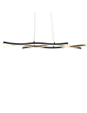 Moderna luminária pendente bronze fosco vista detalhada Blaze | leonleds