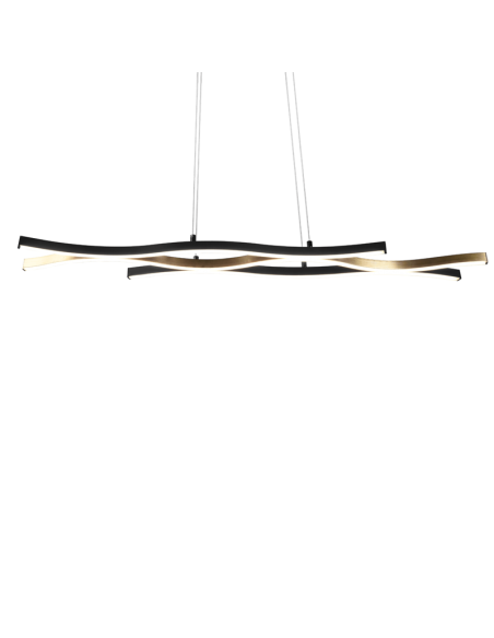 Moderna luminária pendente bronze fosco vista detalhada Blaze | leonleds