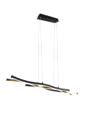 Lámpara colgante moderna bronce mate Blaze en techo | LeonLeds