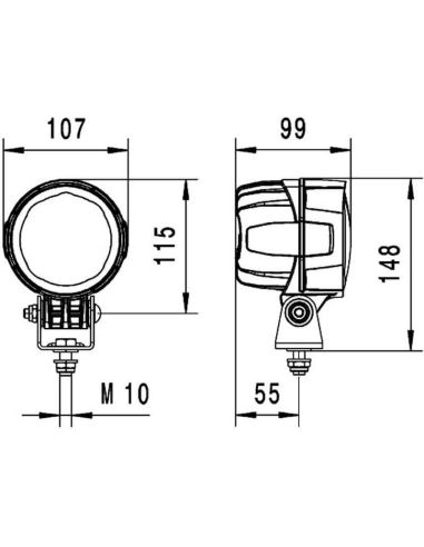 Farol LED redondo Hella Modul 90...