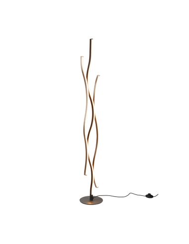 Lampadaire moderne Blaze 35W argent lumière chaude | leonleds