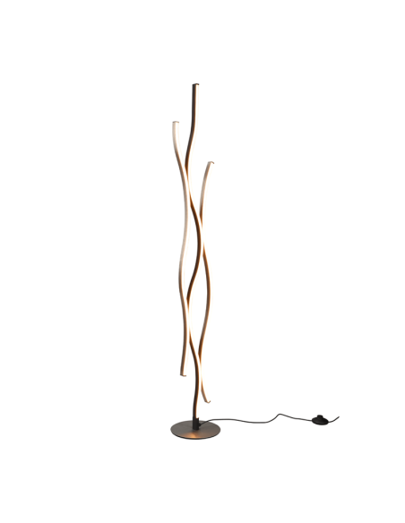 Lampadaire moderne Blaze 35W argent lumière chaude | leonleds