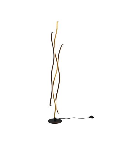 Candeeiro de pé moderno Blaze 35W ouro em | leonleds