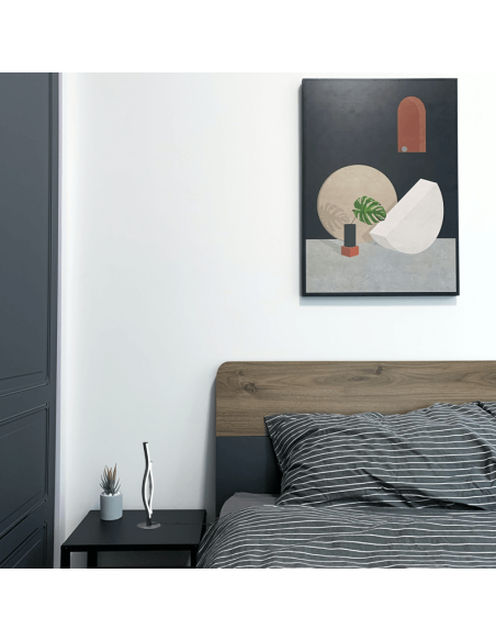 Lampe de table moderne Blaze 35W en aluminium dans une pièce | leonleds