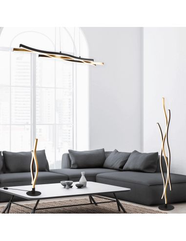 Lámpara de sobremesa moderna Blaze 35W bronce composición serie salón| LeonLeds