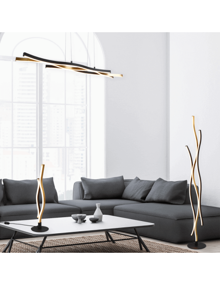 Candeeiro de mesa moderno Blaze 35W composição de bronze sala de estar series| leonleds