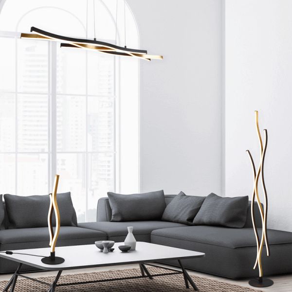 Lámpara de sobremesa moderna Blaze 35W bronce composición serie salón| LeonLeds