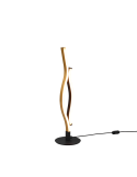 Lámpara de sobremesa moderna Blaze 35W bronce encendida luz cálida| LeonLeds