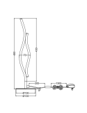 Folha de Dados de Candeeiro de Mesa Moderno Blaze 35W Bronze | leonleds