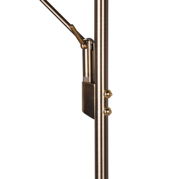 Lampadaire LED Brantford détail bronze ancien | leonleds
