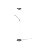 Lámpara de pie LED Brantford color níquel | LeonLeds