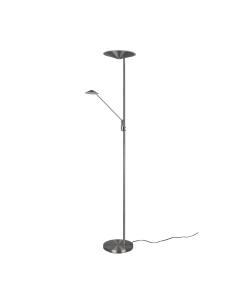 Candeeiro de chão LED Brantford cor de níquel | leonleds