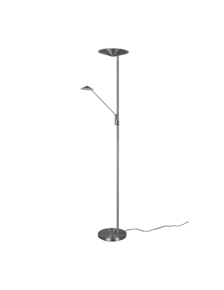 Lámpara de pie LED Brantford color níquel | LeonLeds