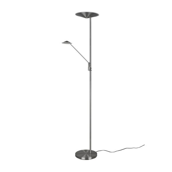 Lámpara de pie LED Brantford color níquel | LeonLeds
