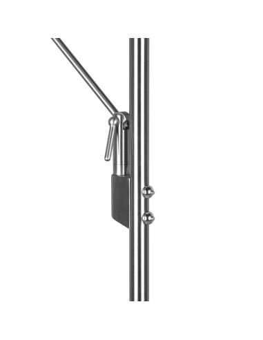 Détail du lampadaire LED Brantford couleur nickel | leonleds