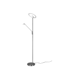 Lampadaire LED Brantford couleur nickel allumé | leonleds