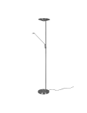 Lámpara de pie LED Brantford color níquel apagado | LeonLeds